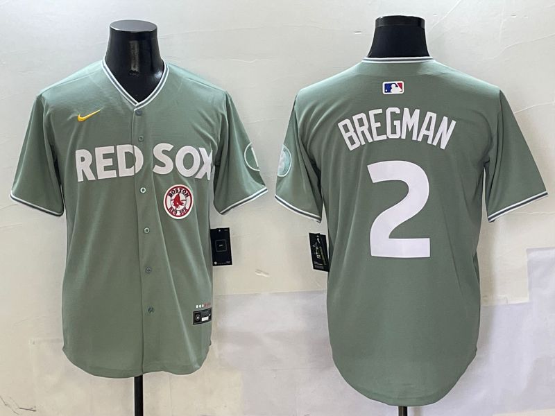 Men Boston Red Sox #2 Bregman Green Joint Name Game Nike 2025 MLB Jersey style 8